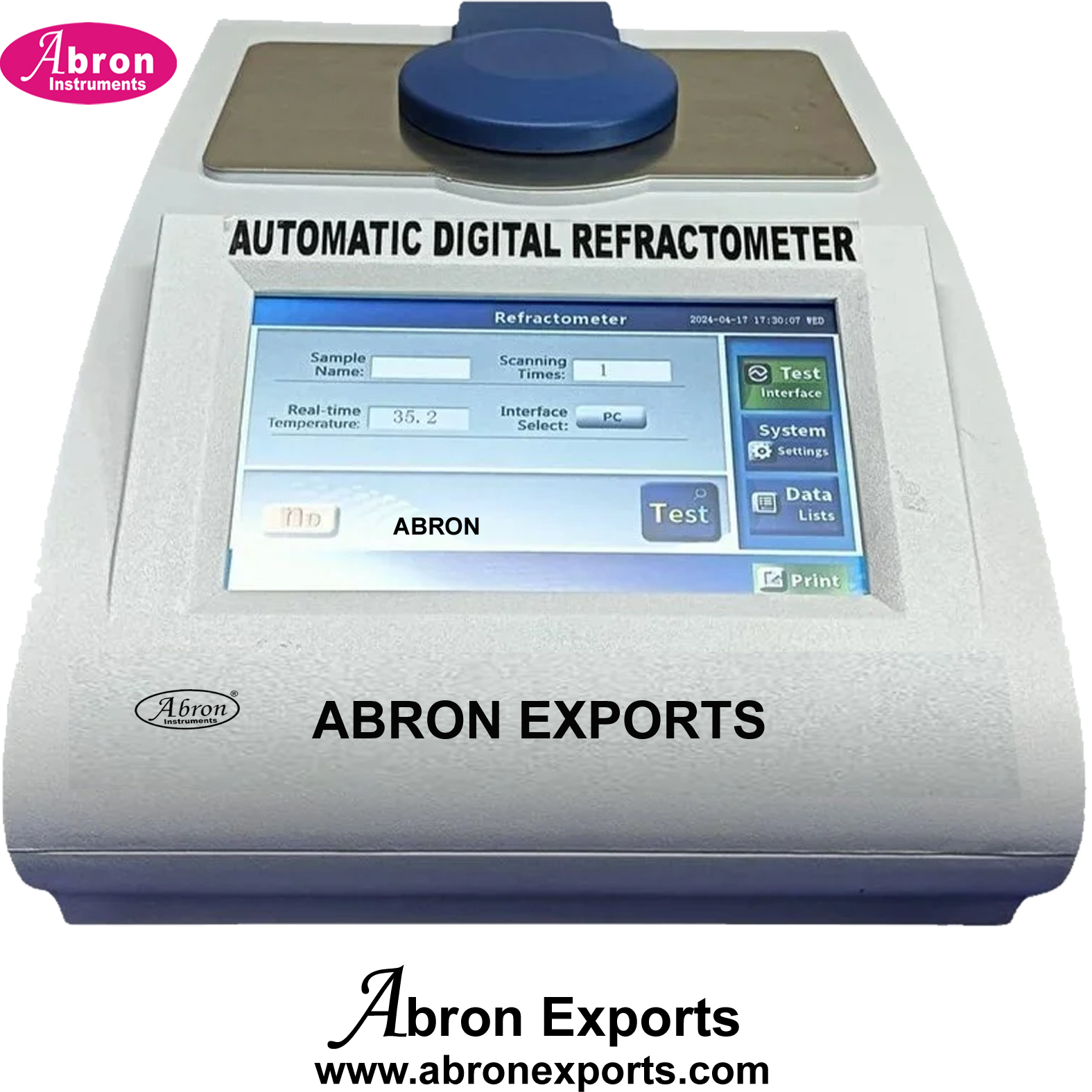 Digital Automatic Refractometer Touch Screen ND1.300-1.700 Brix 0-100 percent LCD With Software Abron AC-265DM 